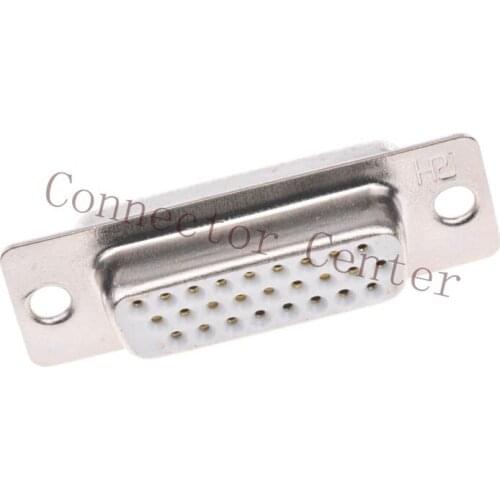 High Quality D-SUB DB Connector 26PIN 3-ROWS Female solid Pin Full Gold flash