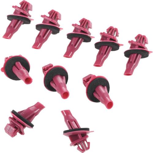 10 Pcs Car Plastic Fasteners Clip Fit For Toyota Land Cruiser Prado Exterior Side Moulding Trim Clips- 75881-60010