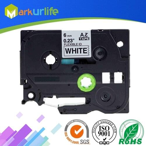 1 PCS/Lot Flexible ID Tape Compatible for Brother P-Touch Printer Laminated tze tape (6mm*8m) Black on White TZE-FX211 for Cable