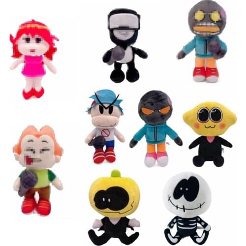 2pcs/set Anime Friday Night Funkin Plush Toy Cute Spooky Month Skid Pump Boyfriend Whitty Stuffed Dolls Children Toys Gift