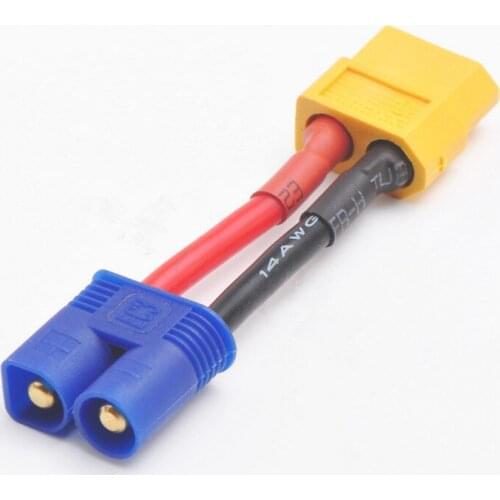 20 pcs = lot XT60 To EC3 12AWG Silicone wire 50mm connector Female XT60 Multifunctional Lipo charger RC charger adaptor