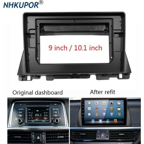 9 inch Car Radio Fascia For KIA Optima(JF)/K5 2015+(Left Wheel) Auto Stereo ABS Plastic Panel Bezel Faceplate Dash Frame Kit