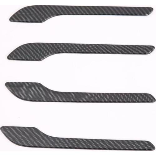 For Tesla Tnc Model 3 2017 2018 2019 Car The door handle covers ABS Carbon fiber style Accessories Stickers Car Styling