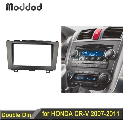 Double Din Audio Fascia for Honda CR-V 2008-2011 Radio CD GPS DVD Stereo CD Panel Dash Mount Installation Trim Kit Frame
