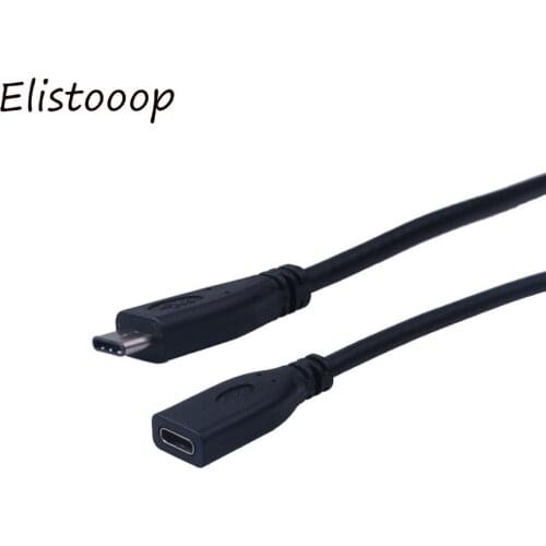 Elistooop USB Type C Extension Cable USB 3.1 Gen2 (10Gbps) USB-C Male to Female Extending Wire Extender Cord Connector Dock