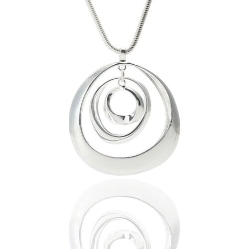 ELOHYI Long Matt Necklace for Women Vintage Statement Geometric Pendants Women Fashion Jewelry Collares Mujer Kolye Jewelry