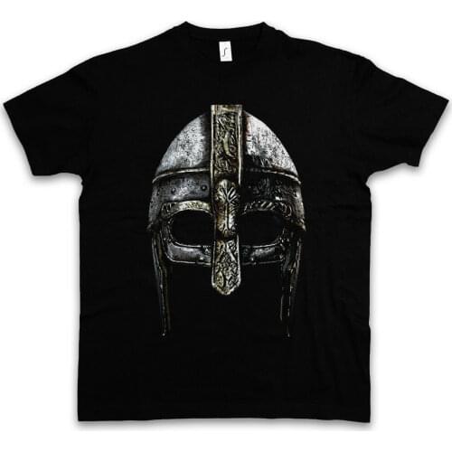Valhalla Norse Viking Odin Rune Helmet T-Shirt. Summer Cotton Short Sleeve O-Neck Mens T Shirt New S-3XL