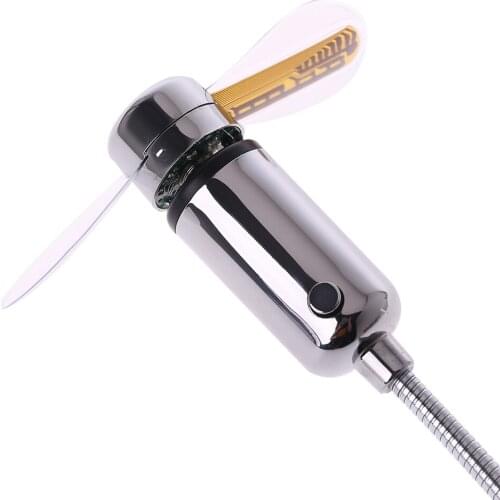 Flexible Gooseneck USB LED Clock Fan with Real Time Display For Notebook PC Drop Shipping Support
