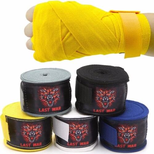 Cotton muay thai Elastic bandage Boxing Sanda fight Bodybuilding tape Fitness straps bandage wrist