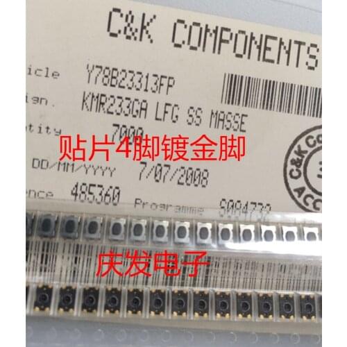 Imported French C&K ITT KMR233GA Tact Switch 2.5*4.5*2mm Gold Plated 4-Lead Patch