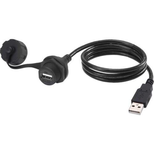 LSHITECH M20 1.5A Waterproof Extension Cable 1M 3M 5M Data IP67 Aviation Connector Plug Data Signal Male to Female USB Connector