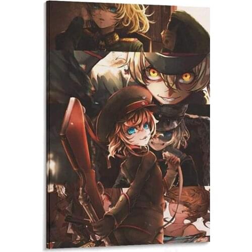 Canvas Prints Paintings Wall Artwork Animation Youjo Senki Poster Modular Pictures For Living Room Modern Home Decoration Framed