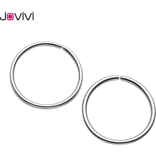 JOVIVI 316L Stainless Steel Captive Ring Hoop Ear Cuff Lip Nose Septum Body Piercing Jewelry 1 Pair Mutifunction Piercing 20G