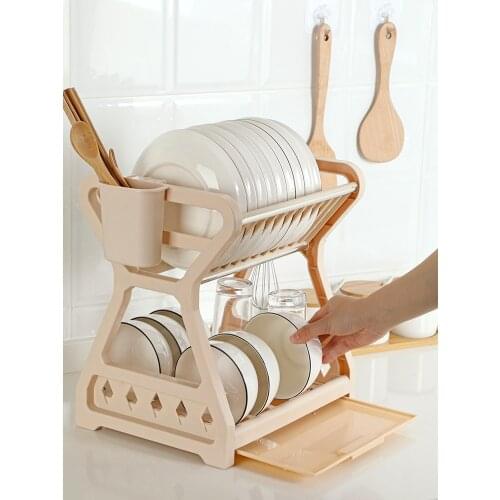 Kitchen Rack Dish Storage Rack, Table Top, Drain Bowl Rack, Put Tableware, Chopsticks Household Cupboard Kitchen Supplies