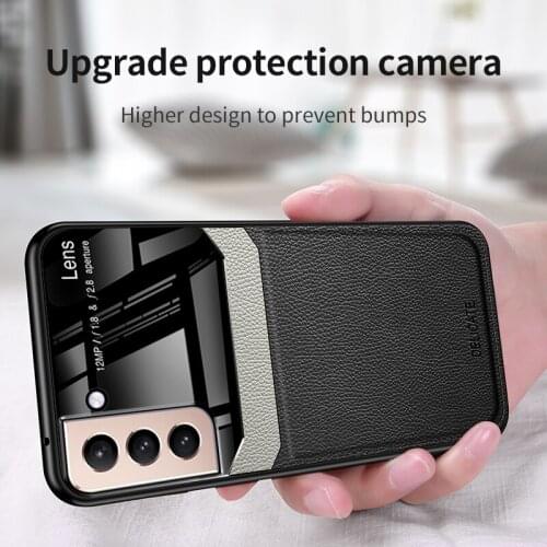 Matte Anti-scratch Business Leather Case for Samsung Galaxy M32 M31 S21 FE S20 A22 4G A32 A52 A72 A71 Note 20 Ultra Funda