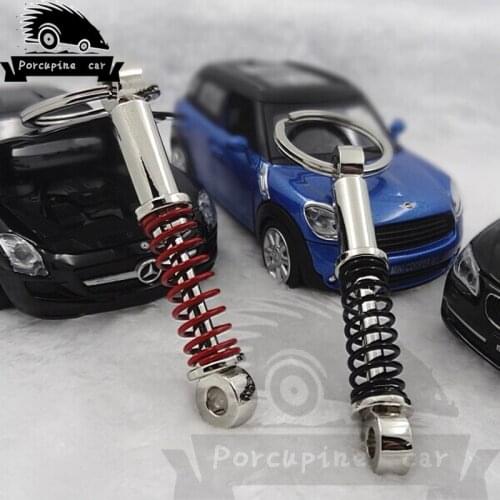 Fashion Auto Part Bumper Keychain Template Key Ring Car Metal Fob Black or Red