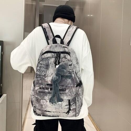 Retro Design Youth Backpack 2021 Fashion Trend Laptop Campus School Bag Large Capacity Soft Zipper Travel Backpack Sac A Dos