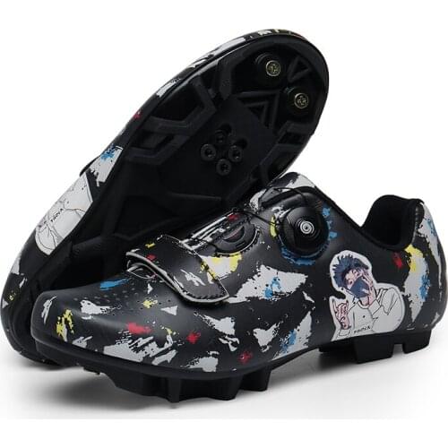 MTB Fashion Cycling Shoes Road Outdoor Sports SPD Self-Locking Bike Sneakers Men Racing Women Bicycle Mountain Flat Cleat Shoes