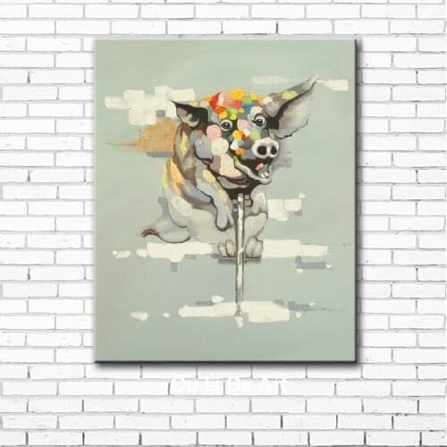 NEW modern cartoon fly pig scenery canvas printings oil paintings printed on canvas home kid room wall art decoration picture