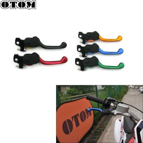 OTOM Motorcycle Folding Front Brake Handle Lever Lightweight CNC Aluminum 7 Gear Adjustable Bicycle Handgrip For NC250 KAYO T4