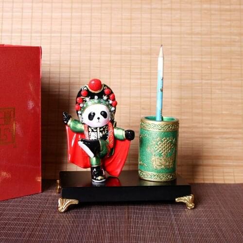 Gift for Foreigners, Chinese Style, Peking Opera Characters, Facial Makeup, Pen Holder