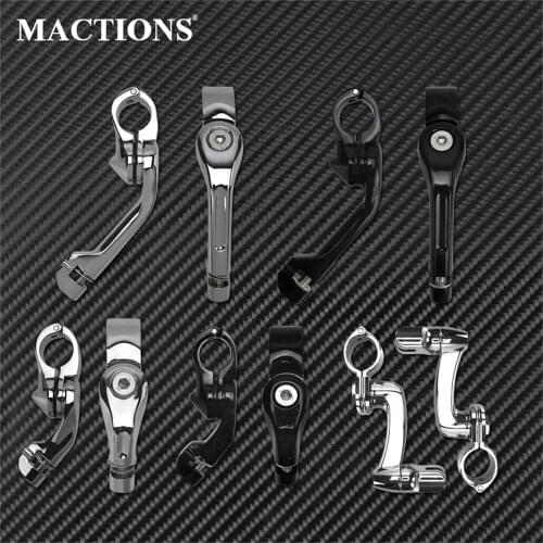Motorcycle Footpeg Footrests 32mm Highway Pegs Clamp Mount Black/Chrome For Harley Sportster XL 1200 883 Dyna Touring Softail