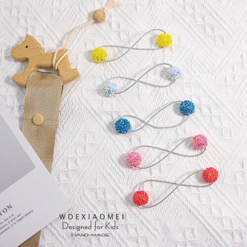 Cute Candy Colored Hair Rope Elastic Hair Band Accessories Girls Women Shiny Ball Ties Braid Ponytail Holders Hair Rubber Bands
