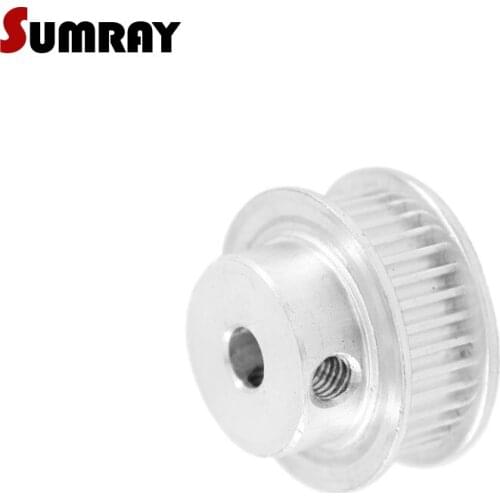 SUMRAY 2GT Timing Pulley 36T Synchronous Pulley Wheel Bore 5/6/6.35/7/8/10mm 2GT CNC Belt Pulley 7mm Belt Width for 3D Printer