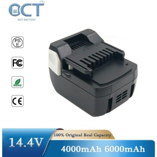 14.4V 6000mAh BSL1430 Lithium Ion Battery Pack Replacement for Hitachi BSL1440 BSL1450 BSL1460 6.0Ah Li-ion Power Tool Batteries