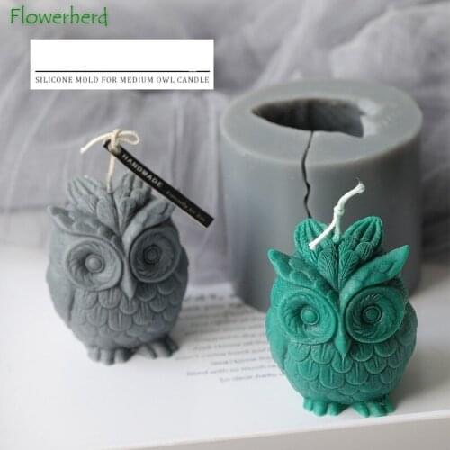Owl Candle Mold Silicone Household Home Decoration Aromatherapy Plaster DIY Candle Molds for Candle Making