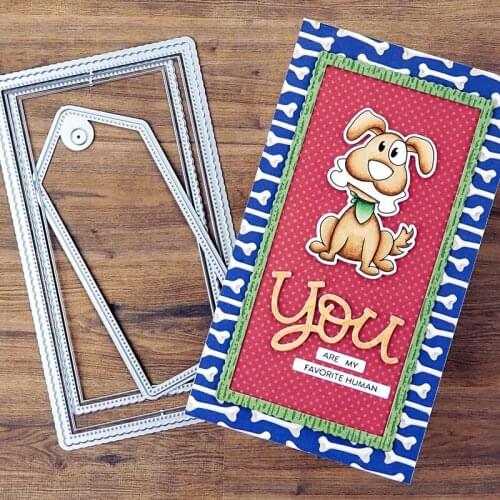 Slim Tab&card Frame Metal Cutting Dies New 2021 Frames of Card Making Decorative Crafts Embossing Die Cuts