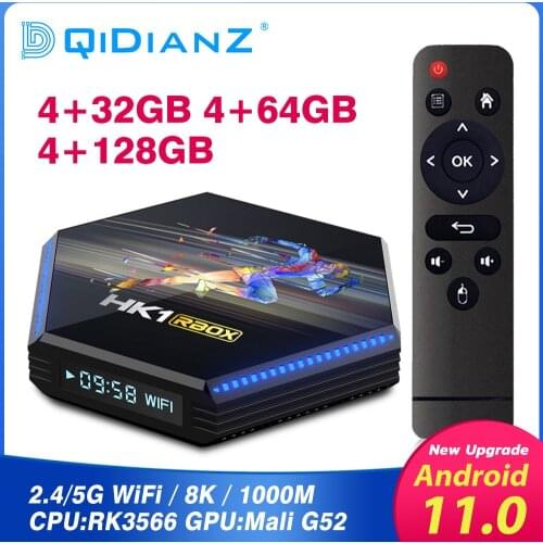 HK1 RBOX R2 Android 11 TV Box Smart Set Top Box 2.4G 5G Wifi BT4.0 RK3566 1000M LAN Android TV BOX 32GB 64GB vs X96Q A95X F4