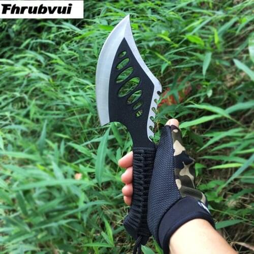 Outdoor Tactical Defense Axe Multi-functional Camp Wood Cutting Jungle Small Hand Axe Military Engineer Hill Cutting Axe