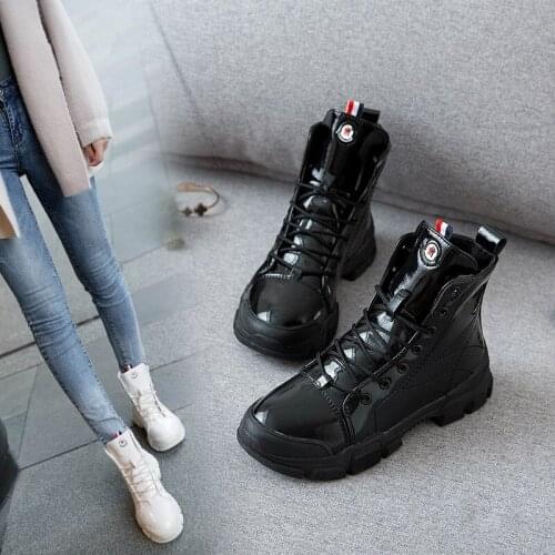 Spring Scrub Martin Leather Boots Fashion Womens Style Casual Boots Casual Low Heel Shoes Candy