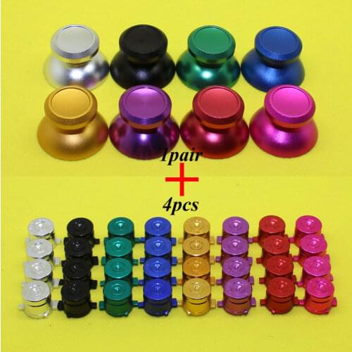YX-152 8 Color Alloy Metal Bullet Buttons + Control cap Set For PlayStation 4 PS4 Controller