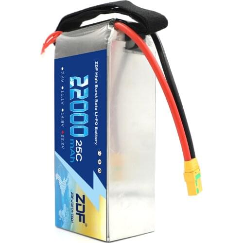 ZDF free shipping 6S 22.2V 10000mah 12000mah 16000mah 22000mah 28000mah 25C RC lipo battery pack