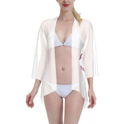 2021 Women Swimsuit Kimono Cardigan Japanese Anime Costume Rengoku Kyoujurou Summer Bathing Suit blouse