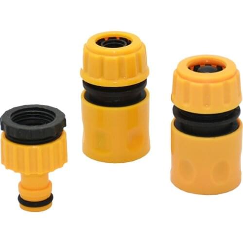 1/2 inch hose quick connector kit garden 16mm Car wash water gun hose water stop connector with female thread 1/2 3/4 1set