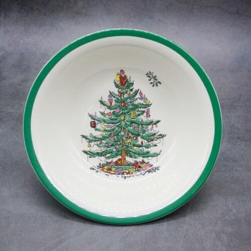 1 pcs classical Ceramic Christmas Tree Bowl Tableware Dessert bowl vegetable salad bowl kitchenware Tool 6 inch Ramen Bowl