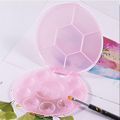 1Pcs Fashion Pink Nail Art Color Palette Acrylic Gel Polish Holder Drawing Color Paint Dish Glue DIY Display Palette Manicure