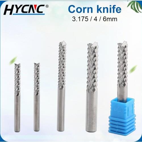 1pcs hard alloy tungsten corn milling cutter cutting PCB drill bit woodworking end mill CNC engraving machine knife