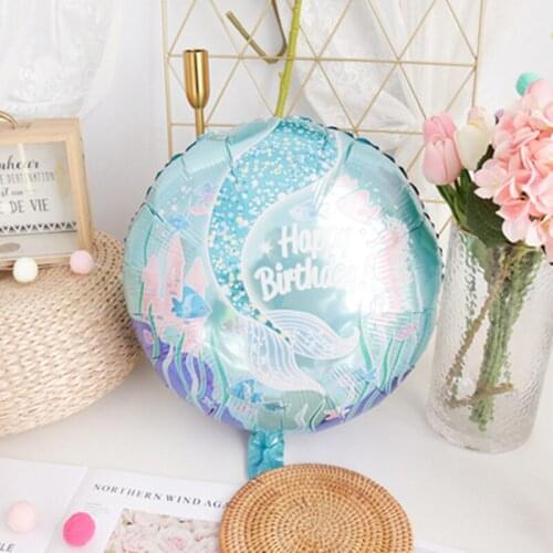 18inch Mermaid marine animals balloons theme party decor Baby Kids Toys birthday balloon fish balloon