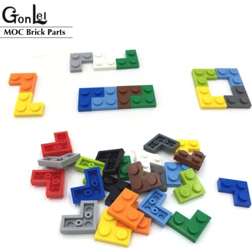 20Pcs/lot MOC Plate 2 x 2 Corner 90 Degree Right angle Bricks Building Blocks Bricks DIY Toys fit for Rebrickable Parts 2420