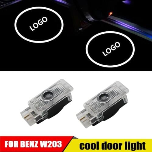 2x LED Car Door Courtesy Laser Logo Projector Light Welcome Light For Mercedes Benz W203 C Class 2001-2007 SLK CLK SLR Flyaurora