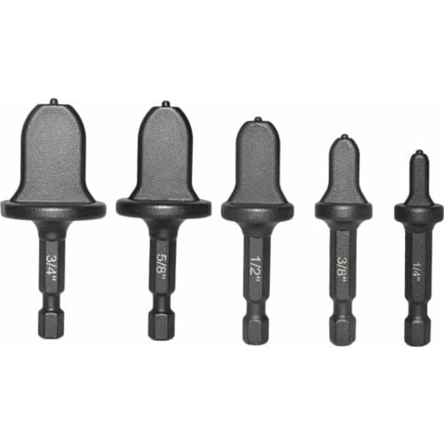 5pcs Copper Pipe Drill Bits Flaring Hex Handle Practical Tube Expander Set Accurate Rotary Tool Durable Swaging Air Conditioner
