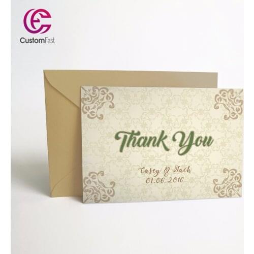 50pcs/lot Personalized Thank you card or save the date card with free envelop old school 044
