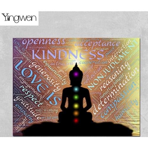 5D DIY Diamond Painting Modern Buddhist Wall Art Decor Lord Buddha Diamond Mosaic Pictures For Living Room Wall Temple Decor
