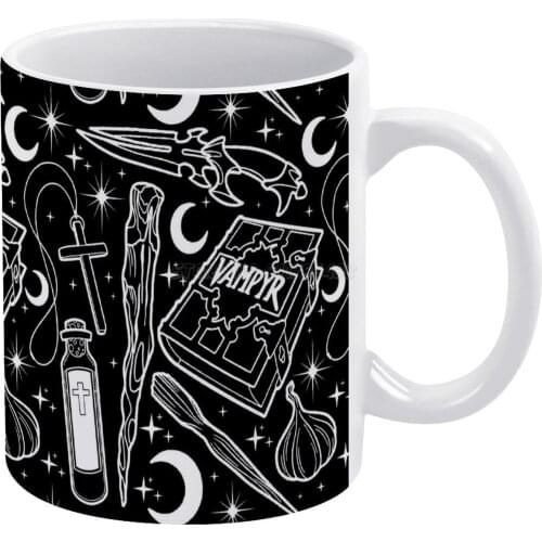 Buffy The Vampire Weapons White Mug Coffee Mugs Girl Gift Tea Milk Cup Mugs Buffy Buffy The Vampire Vampire Goth Witch