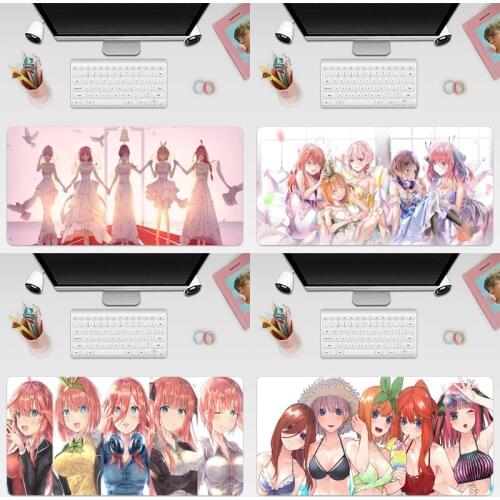Nakano Nino Gotoubun no Hanayome Large Keyboard Cover Non-Slip Rubber Base Computer Carpet Desk Mat PC Game Mouse Pad