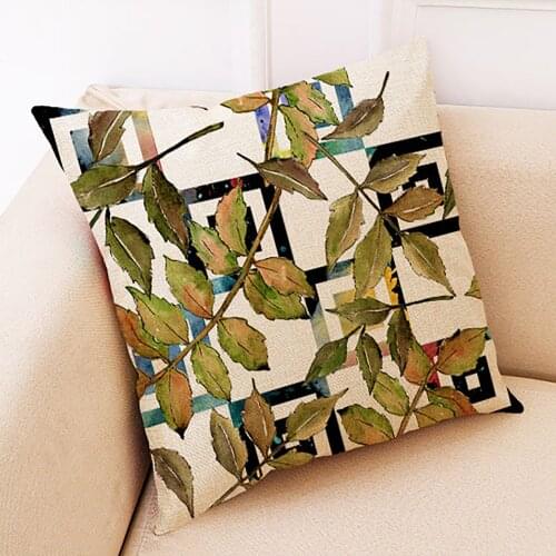 Geometric Striped Cushion Cover Pattern Print 45*45 Throw Pillow Case Custom Pillowcase Cotton Linen Sofa Bedroom Pillow Cover